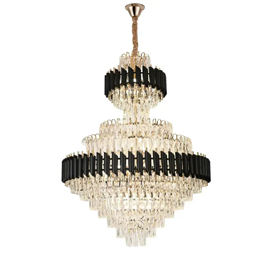 Crye Chandelier Versailles Grande Supremo 10xe14, 60 cm x átmérő 90 cm, fényes és fekete arany, állítható magasság
