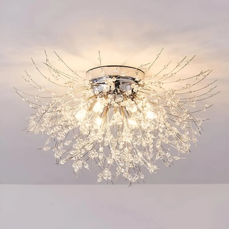 Crystal Chandelier Rondo Vivace, 5x G9, 40 cm átmérőjű, fényes ezüst