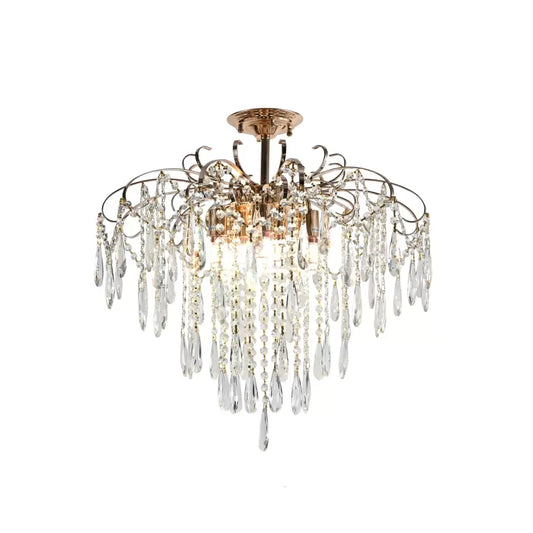 Crystal Chandelier ego 9x E27, 60 cm átmérőjű, fényes arany