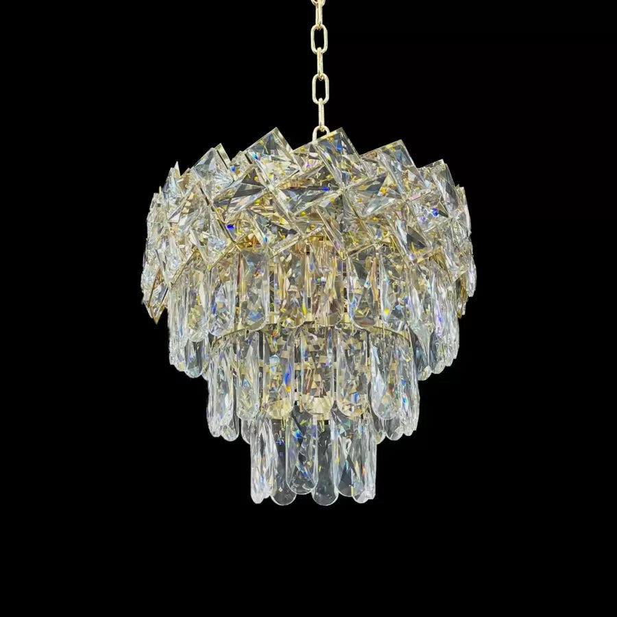 Crystal Chandelier Windsor Petito 3xe27, 30 cm átmérőjű, fényes arany, állítható magasság