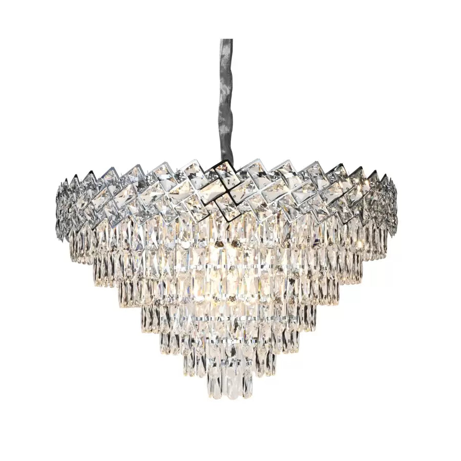 Crystal Chandelier Windsor Supremo 16xe27, 80 cm átmérőjű, fényes króm, állítható magasság