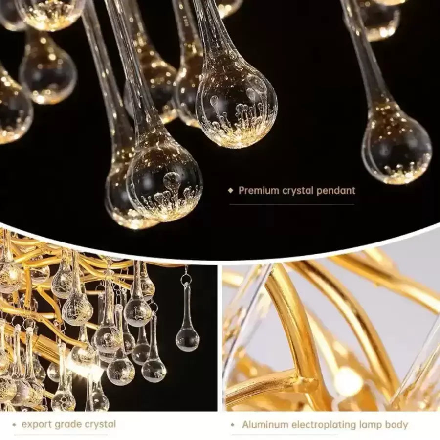 Csillár kristály Kaiser 13x G9 átmérőjű 120 cm -es arany