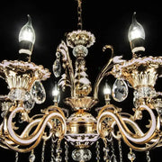 Crystal Chandelier Luciano, 6*E14, arany, fém és kristály