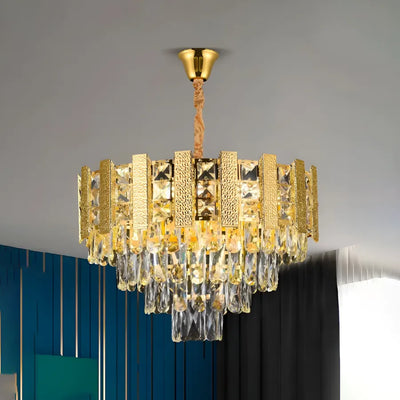 Crystal Chandelier Peles Noble 4xe14, 40 cm átmérőjű, fényes arany, állítható magasság