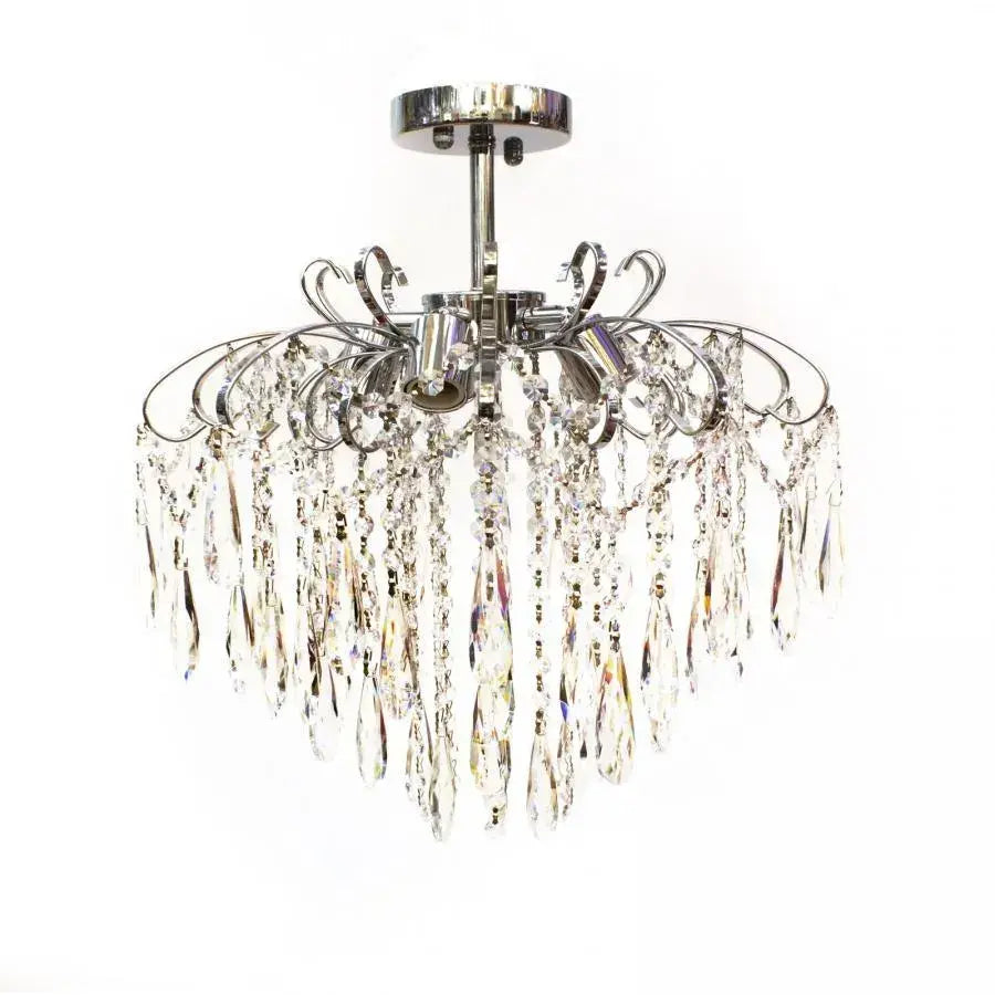 Crystal Chandelier Edinburgh Eleganza, 5xe27, 47 cm átmérőjű, fényes króm