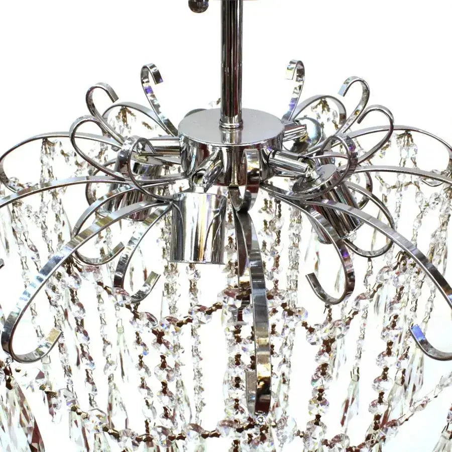 Crystal Chandelier Edinburgh Eleganza, 5xe27, 47 cm átmérőjű, fényes króm