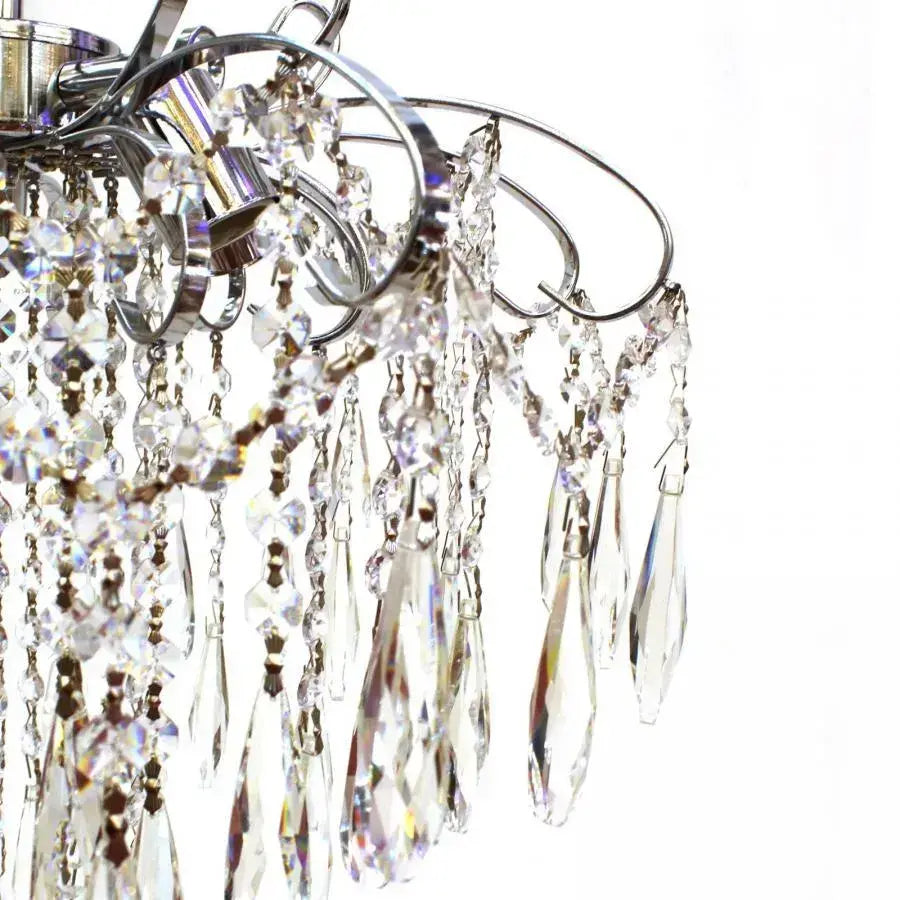 Crystal Chandelier Edinburgh Eleganza, 5xe27, 47 cm átmérőjű, fényes króm