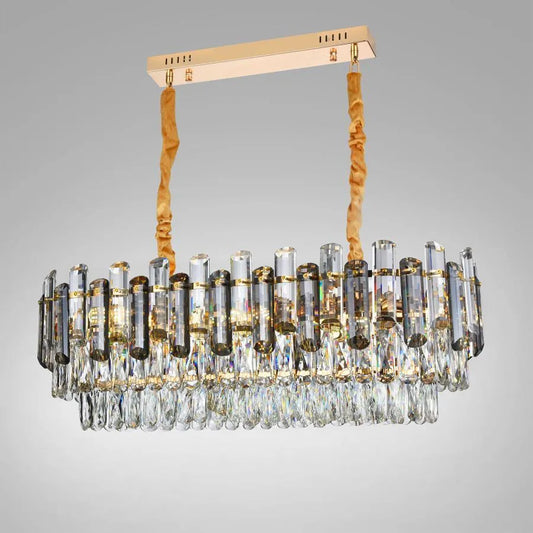 Csillár emír 8*E27, fém és kristály, arany