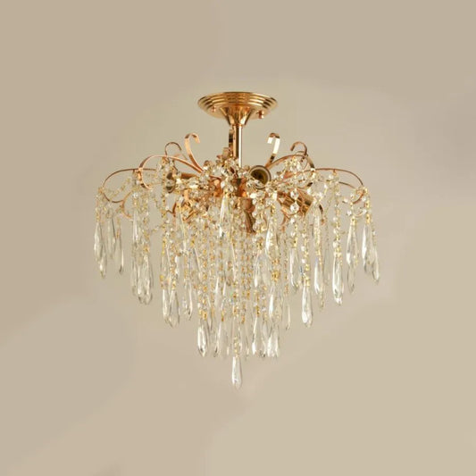 Crystal Chandelier ego 5X E27, 47 cm átmérőjű, fényes arany