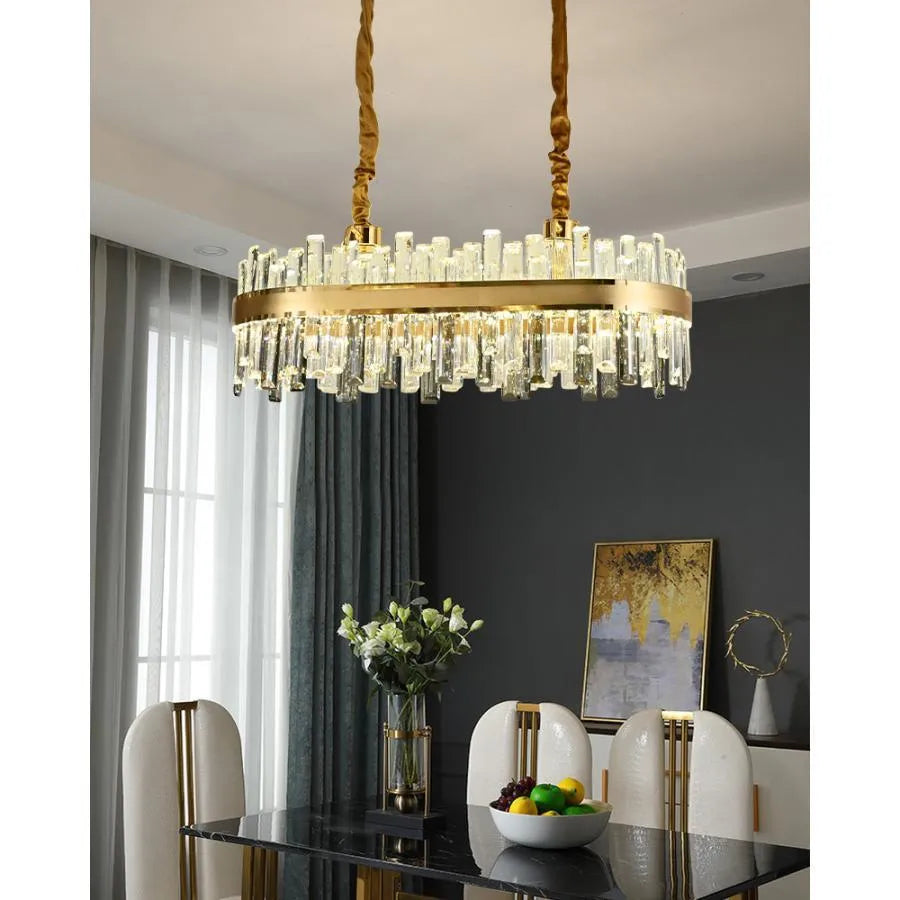 Achim LED -csillár távirányítóval, 200W, 80 cm átmérőjű, arany, unkind