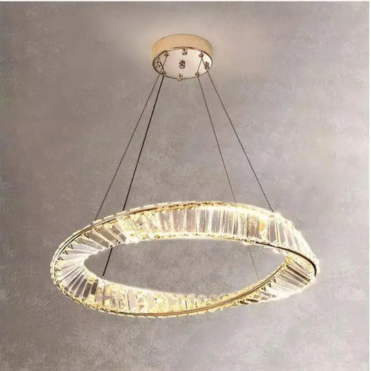 Függesztett LED-es csillár távirányítóval és kristály CAIRO 36W, 1 kör, hideg/meleg/semleges fény, szabályozható, fényes arany, állítható magasságú kristály LED csillárok alapértelmezett cím Alessandro Design