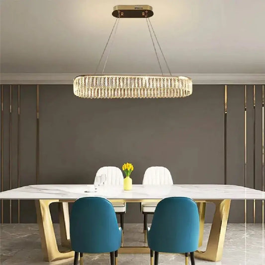 LED -csillár Zimar 80W távirányítóval, 80 cm arany átmérőjű