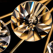 Crystal Chandelier perc 12x G9, 60 cm átmérőjű, fényes arany, állítható magasság