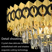 Crystal Chandelier Pierrefonds nemes 6xe14, 40 cm átmérőjű, fényes arany, állítható magasság