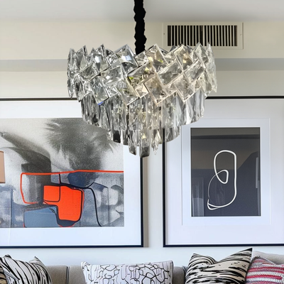 Crystal Chandelier Windsor Noble 5xe27, 40 cm átmérőjű, fényes króm, állítható magasság