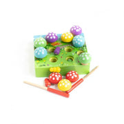 Fajáték golyókkal, többszínű, fa