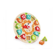 Interaktív játék kis rovarok órájával, 13 darab, fa