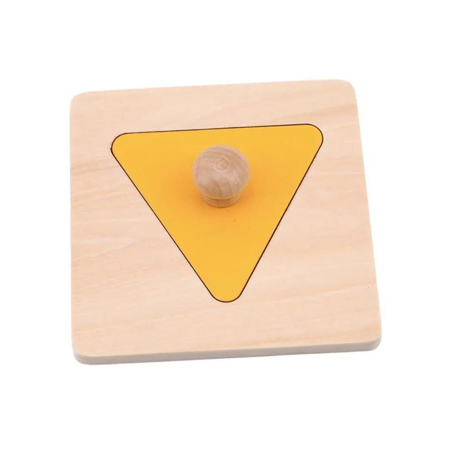 Multolor panel típusú játék geometriai formákkal, 6 darab, fa