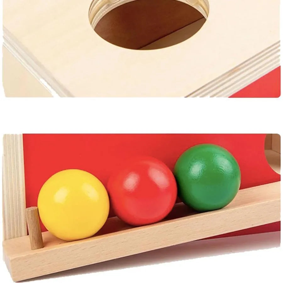 A többszínű gömbök, 4 darab, fa játék típusa