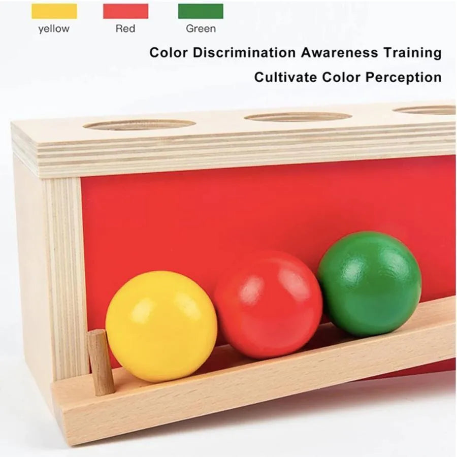 A többszínű gömbök, 4 darab, fa játék típusa