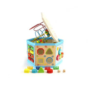 Oktatási játék Montessori hatszögletű fa 8 1, 38 cm, multoleged