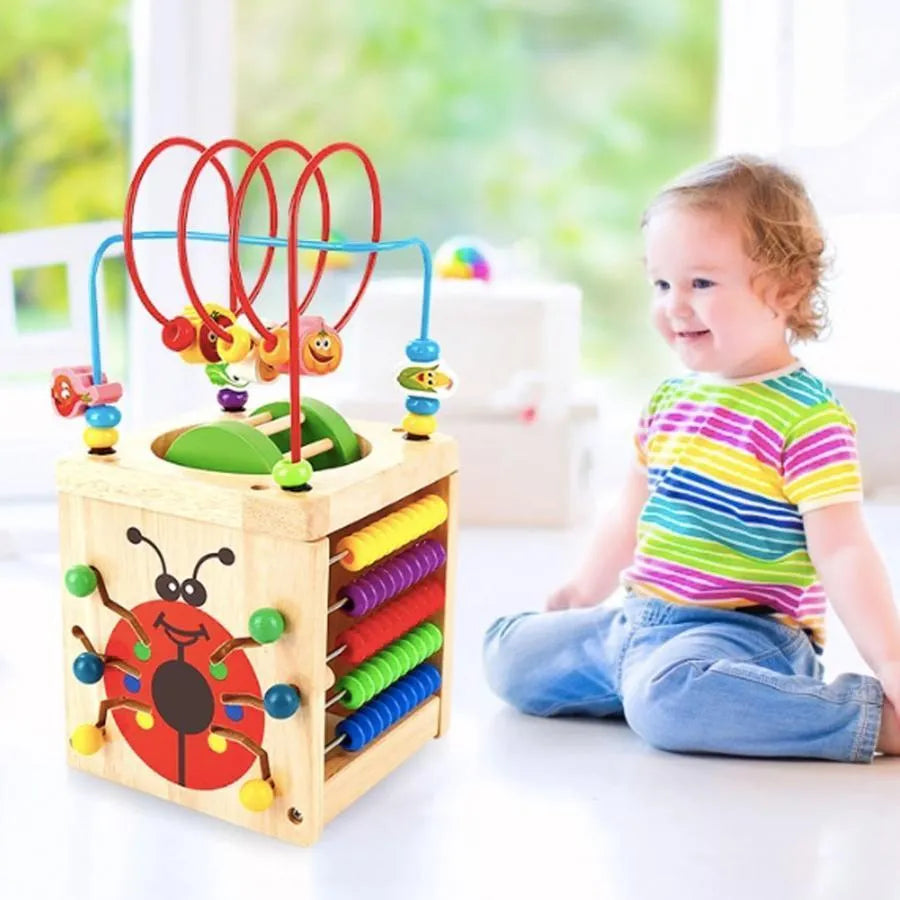 Oktatási játék montessori multifunkcionális, 2 darab, fa