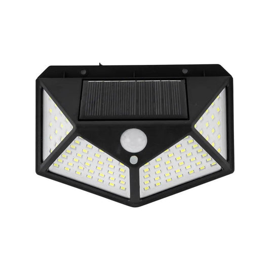 Solar Lámpa mozgásérzékelővel, 100 LED, 20W, IP.65, fekete