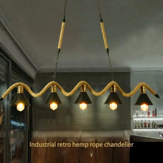 Lustrage Lust, 5*E27, barna, fém és zsineg