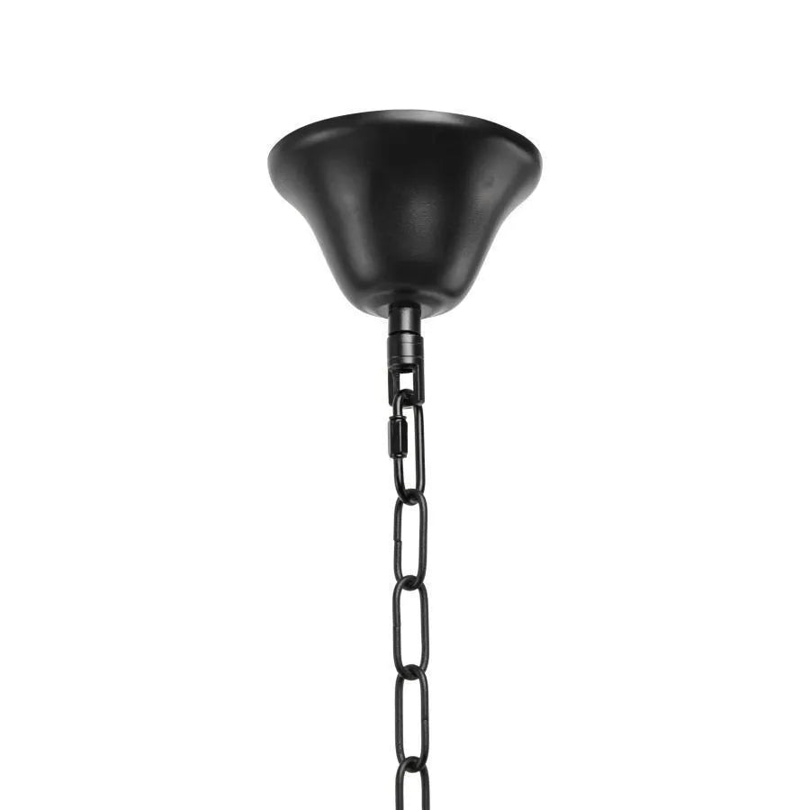 Indiana Chandelier, 8*E27, fém és kötél, fekete
