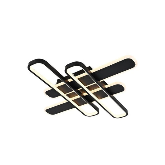 LED -csillár 120W kék távvezérléssel, 4 elem, hideg/forró/semleges fény, instabil, fekete