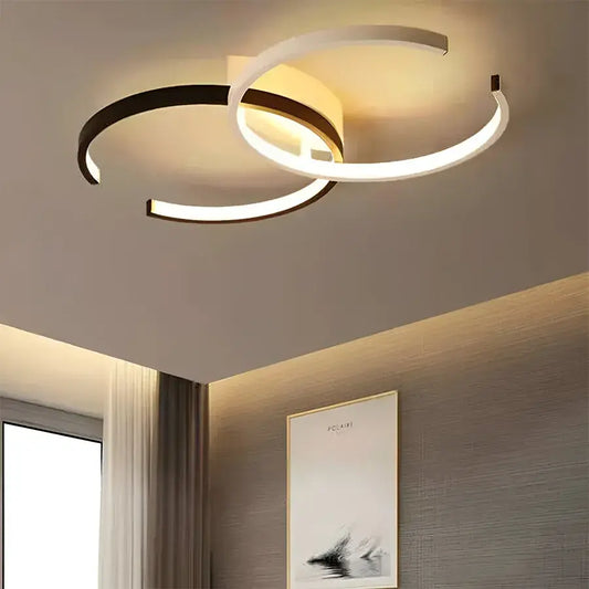 LED -csillár távirányító vektorral, félig, 35W, 2 elem, hideg/forró/semleges fény, átkozott, fekete fehér