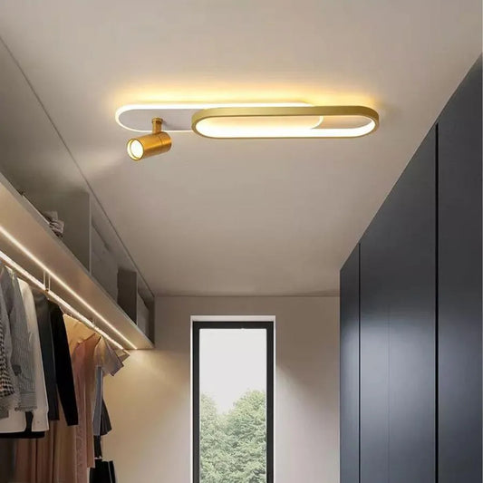 Camilla LED -csillár, 24W, akril és fém, fehér és arany