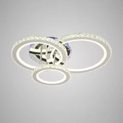 LED -csillár távirányítóval Nova RGB, 103W, 3 kör, hideg/forró/semleges fény, instabil, ezüst