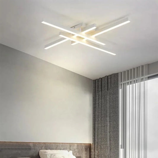 LED -csillár 80W Mora távirányítóval, 4 elem, lineáris, hideg/forró/semleges fény, instabil, fehér