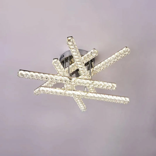 LED -csillár távirányítóval és Grraciana 168W, lineáris, hideg/forró/semleges fény, állítólagos, fényes króm