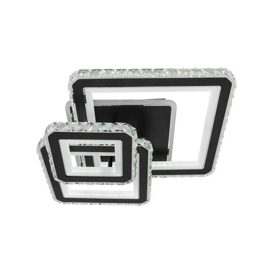 LED -csillár távirányítóval és Leila Crystal 154W, 3 négyzet
