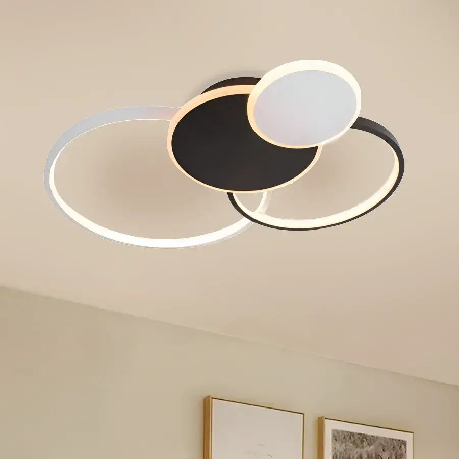 LED -csillár Libra távirányítóval, 82W, 4 kör, hideg/forró/semleges fény, instabil, fekete