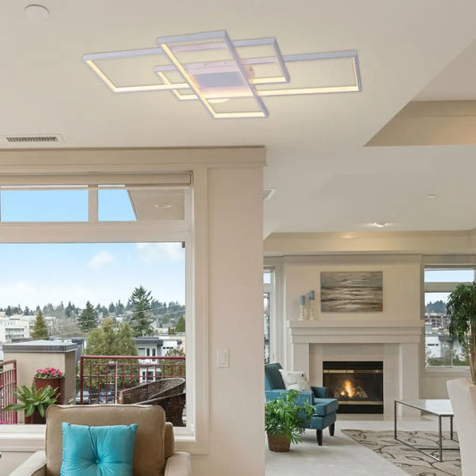 LED -csillár Landen 184W távirányítóval, 3 elem, hideg/forró/semleges fény, instabil, fehér