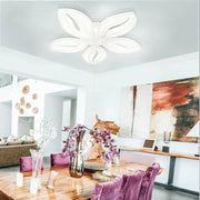 LED -csillár orchidea távirányítóval, 65W, 5 szirom, hideg/forró/semleges fény, instabil, fehér