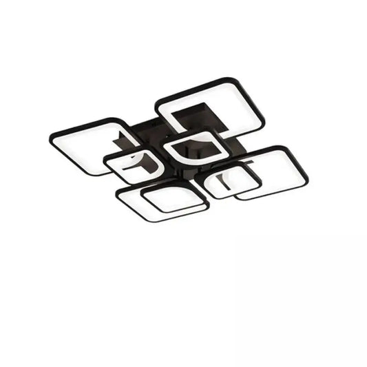 LED -csillár Fely 192W távirányítóval, 8 négyzet, hideg/forró/semleges fény, gerenda, fehér