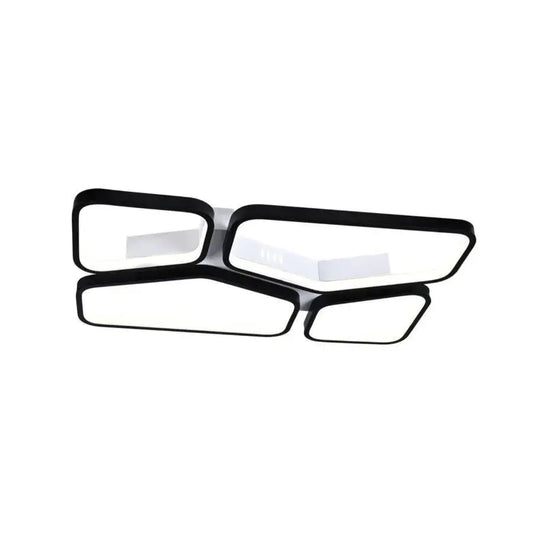 LED -csillár Usaghi 120W távirányítóval, hideg/forró/semleges fény, instabil, fekete