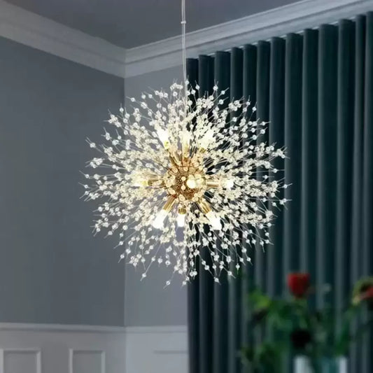 Schönbrunn Crystal Chandelier, 9x G9, 49 cm átmérőjű, fényes arany, állítható magasság