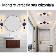 Sindi csillár, 2 x E27, fém, fekete