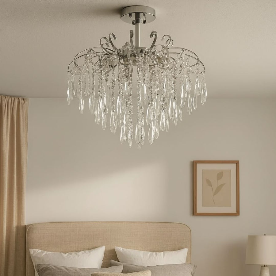 Crystal Chandelier Edinburgh Eleganza, 5xe27, 47 cm átmérőjű, fényes króm