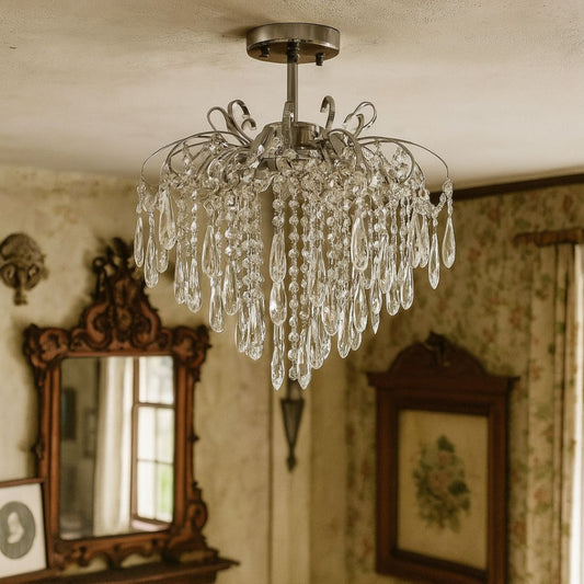 Crystal Chandelier Edinburgh Eleganza, 5xe27, 47 cm átmérőjű, fényes króm