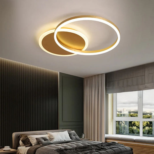 LED LED LUD, 2 kör, 36W, hideg/forró/semleges fény, arany