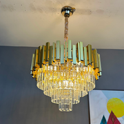 Crystal Chandelier Blois elegancia, 49 cm átmérőjű, 8x E14, fényes arany, állítható magasság