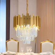 Crystal Chandelier Blois elegancia, 49 cm átmérőjű, 8x E14, fényes arany, állítható magasság