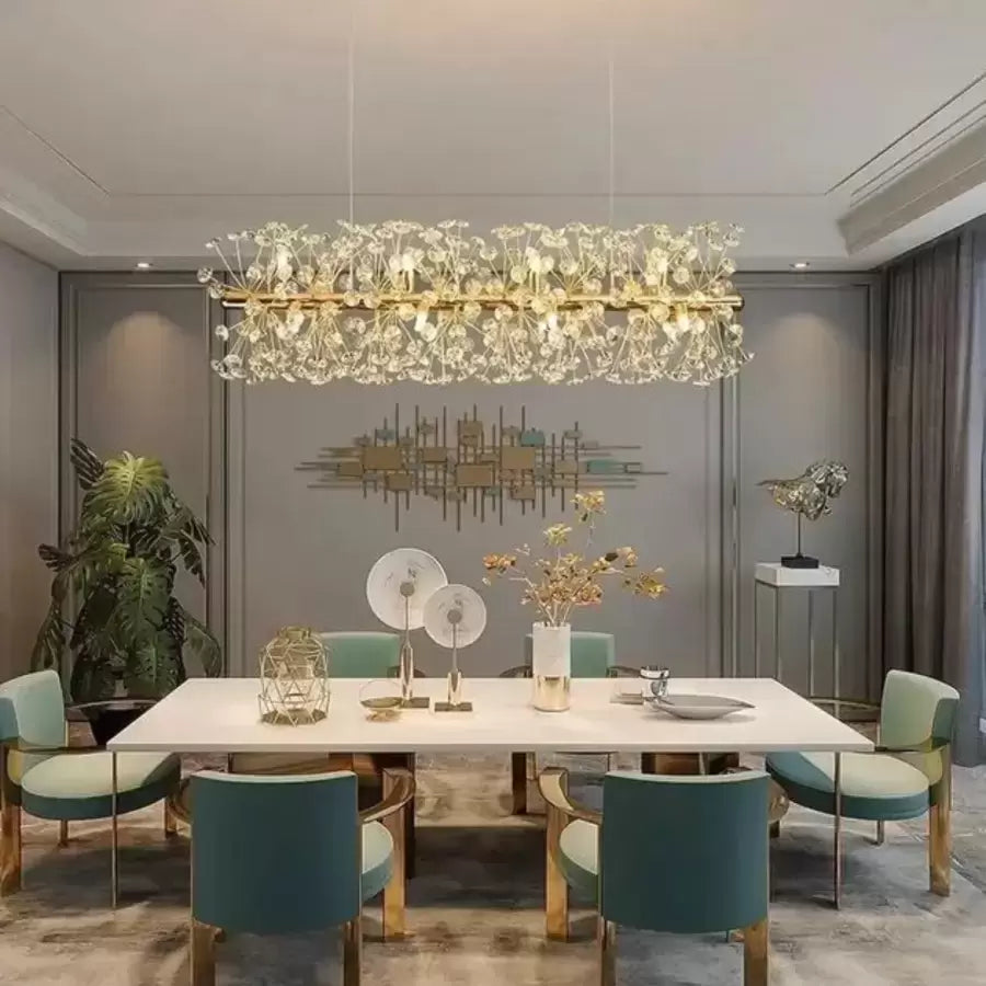 Crystal Chandelier Minuet 9x G9, 70 cm hosszúság, fényes arany, állítható magasság