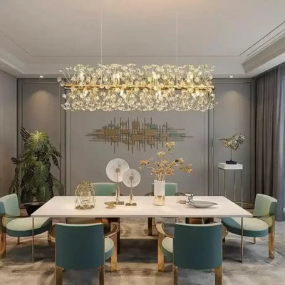 Crystal Chandelier Minuet 9x G9, 70 cm hosszúság, fényes arany, állítható magasság